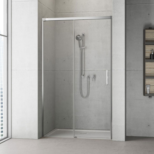 Душевая дверь в нишу Radaway Idea DWJ 140 L профиль хром, стекло прозрачное (Уценка)