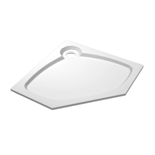 Поддон для душа Cezares Tray S 100x100 белый, пятиугольный, искуственный мрамор, без сифона