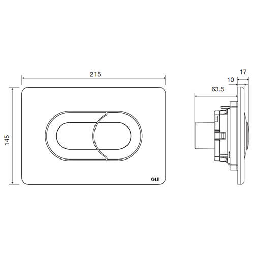 Кнопка смыва Salina OLI 640099
