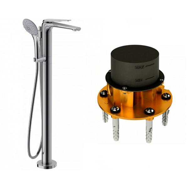 Смеситель напольный Avid Jacob Delafon E97367-CP+97904D-NF