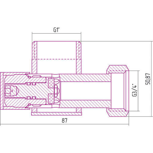 Вентиль угловой (г/ш) 3/4х1" Сунержа 03-1300-0134