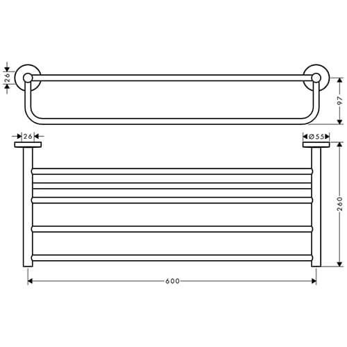 Полка для полотенец Logis Universal Hansgrohe 41720000