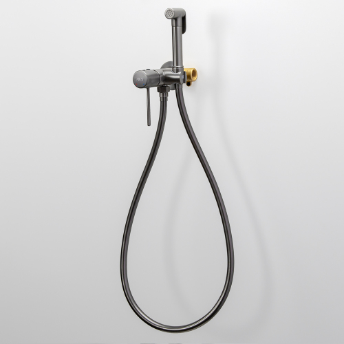 Гигиенический душ со смесителем AVS Slimmer оружейная сталь
