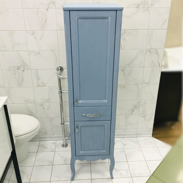 Шкаф-пенал ASB Wood Line Модерн 40 рошфор, белая патина