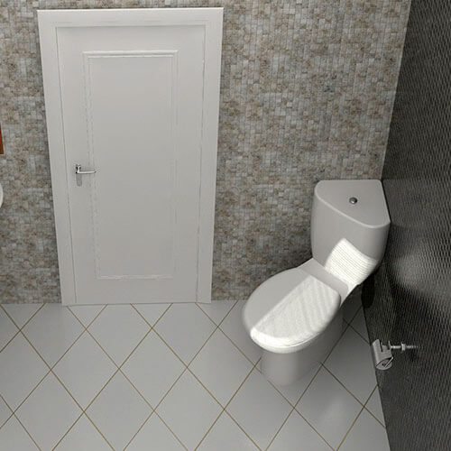 Унитаз-компакт VitrA Arkitekt 9754B003-7201 угловой с микролифтом