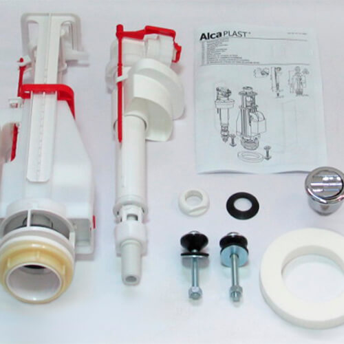 Арматура для унитаза 1/2 двойной смыв кнопка Alcaplast SA08S