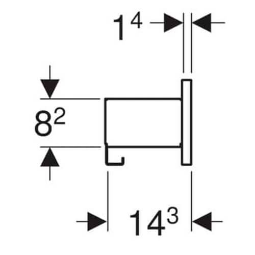 Полка настенная 450х148х143 Smyle Square Geberit 500.362.JL.1