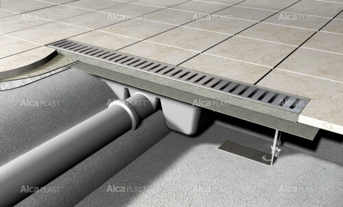 Водоотводящий желоб AlcaPlast APZ101 LOW-1150