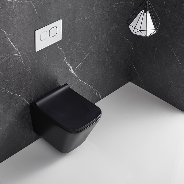 Унитаз подвесной AVS Модерн безободковый, черный матовый