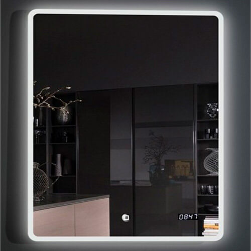 Зеркало 600х800 Led антизапотевание часы Esbano ES-2073HDS