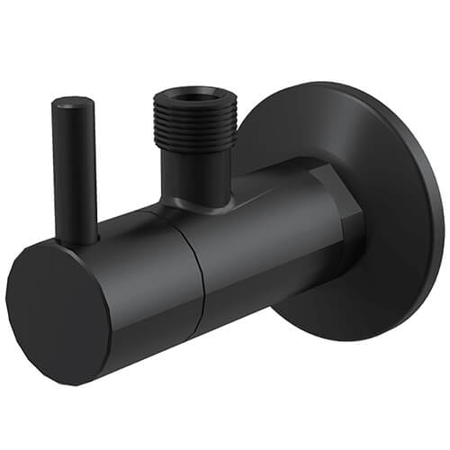 Кран угловой 1/2х3/8 круглый Alcaplast ARV001-BLACK