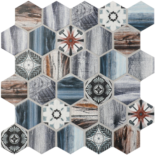 282*271 Керамическая мозаика (керамогранит) Mumbai (51х59х6) BONAPARTE