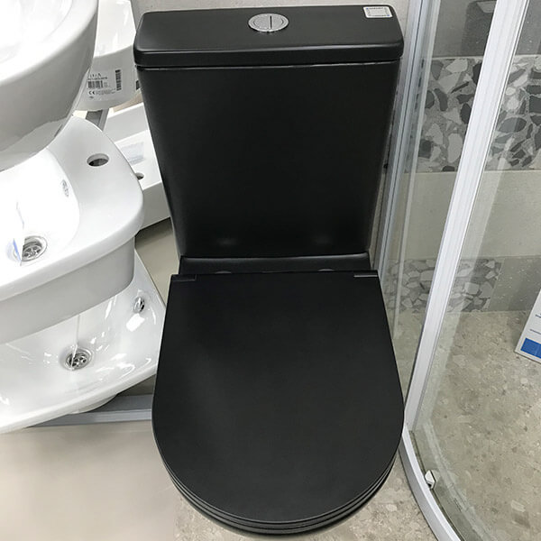 Унитаз-компакт AVS Лотос безободковый, черный матовый