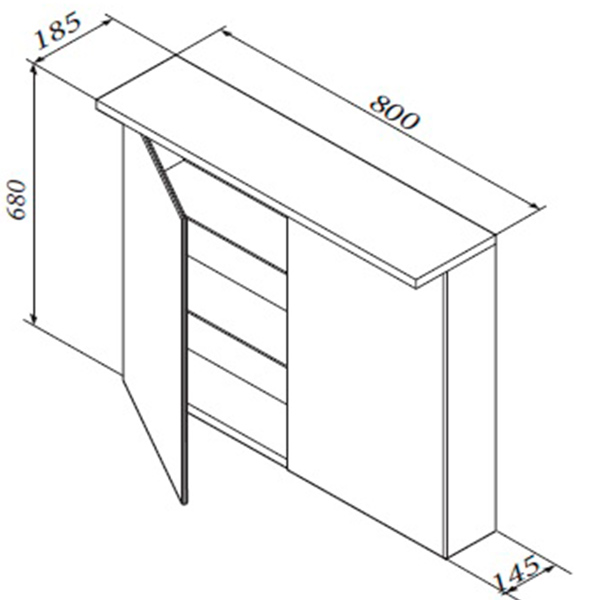 Зеркальный шкаф 800х680 SPIRIT AM PM M70MCX0801WG