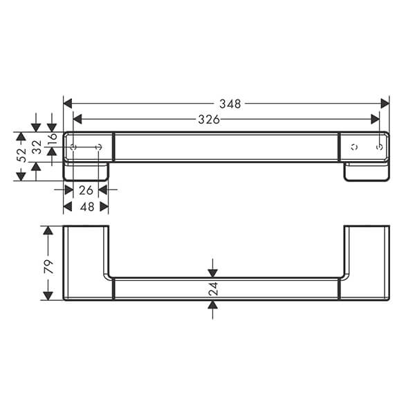 Поручень Hansgrohe белый матовый 41744700