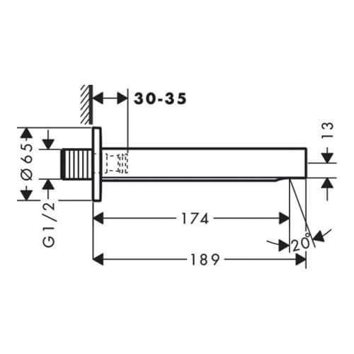 Излив на ванну Finoris Hansgrohe 76410000