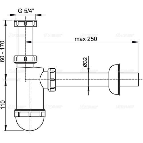 Сифон 32/32 Alcaplast A430