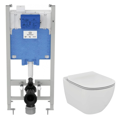 Комплект Ideal Standard 2в1: Инсталляция R046367 + Унитаз подвесной IdealMood T466501 с микролифтом