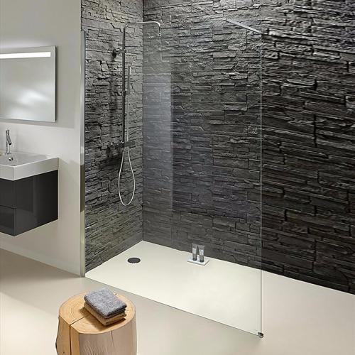 Душевая перегородка Jacob Delafon Contra 120 профиль хром, стекло прозрачное