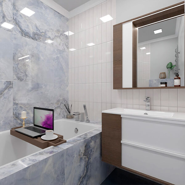 Плитка керамическая 60x30 глянцевая white Luken DUAL GRES