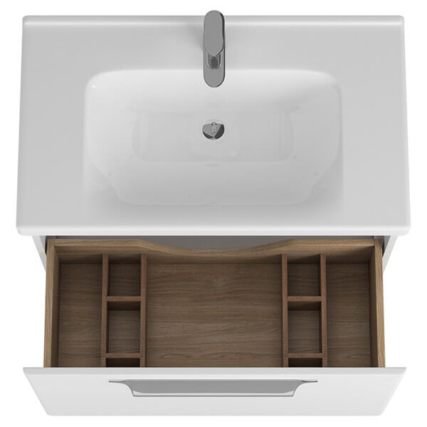 Тумба с раковиной 80 подвесная Lande DIBORG 775215+640207