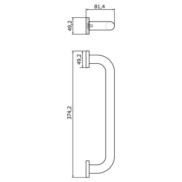 Поручень для ванны 35 см Gifortes Veragio VR.GFT-9027.CR