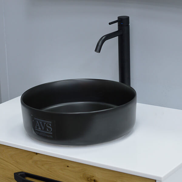 Раковина AVS Джули 36х36 черная матовая