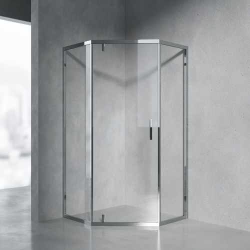 Душевой уголок AVS Трапеция Слим 90x90 профиль хром, стекло прозрачное