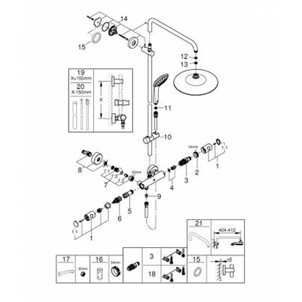 Душевая система Euphoria System 27615001