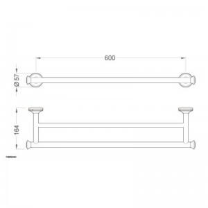 Полотенцедержатель двойной 600 Superior Schein 7066040