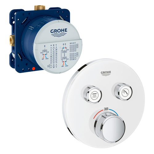Термостат для душа Grohe Grohtherm SmartContro 29151LS0+35600000 белый