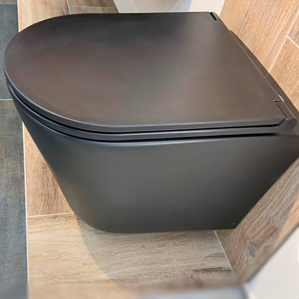 Унитаз подвесной AVS Тоник безободковый, черный матовый