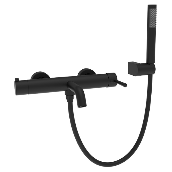 Смеситель для ванны с душем AVS Slimmer черный матовый