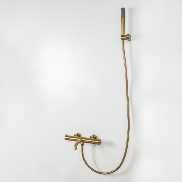 Смеситель для ванны с душем AVS Slimmer брашированное золото