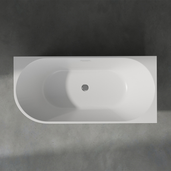 Акриловая ванна AVS Селена 170x80 R белая рифленая с донным клапаном