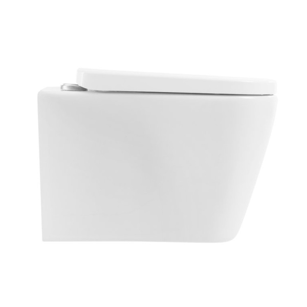 Унитаз подвесной BelBagno Albano BB120CHR+BB120SC безободковый, белый