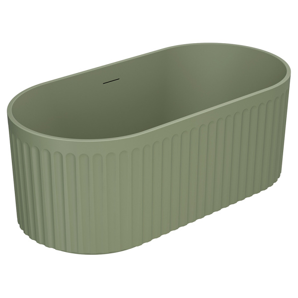 Акриловая ванна AVS Олимпия 170x75 оливковая темная матовая c донным клапаном