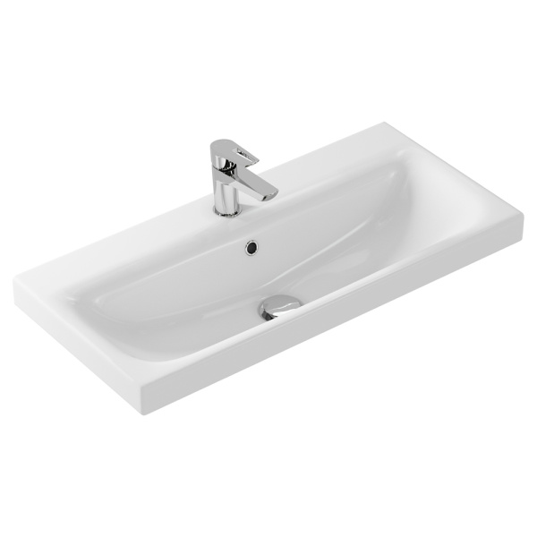 Тумба с раковиной Aqwella Smart SRT0108BS 80 белая