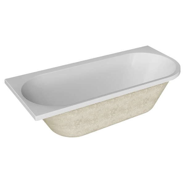 Акриловая ванна Marka One Alisa MG 170x75 L белая, с каркасом и экраном