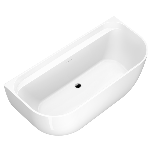 Акриловая ванна AVS Артемида 170x80 белая с сливом-переливом и донным клапаном