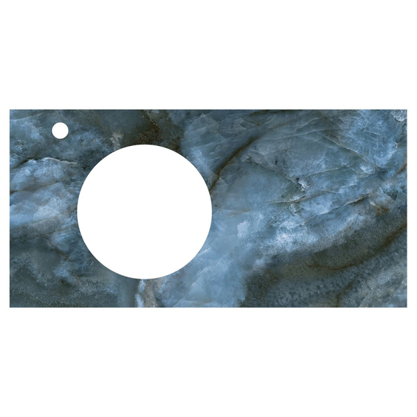 Тумба с раковиной Kerama Marazzi Cono 97, белая-синяя матовая