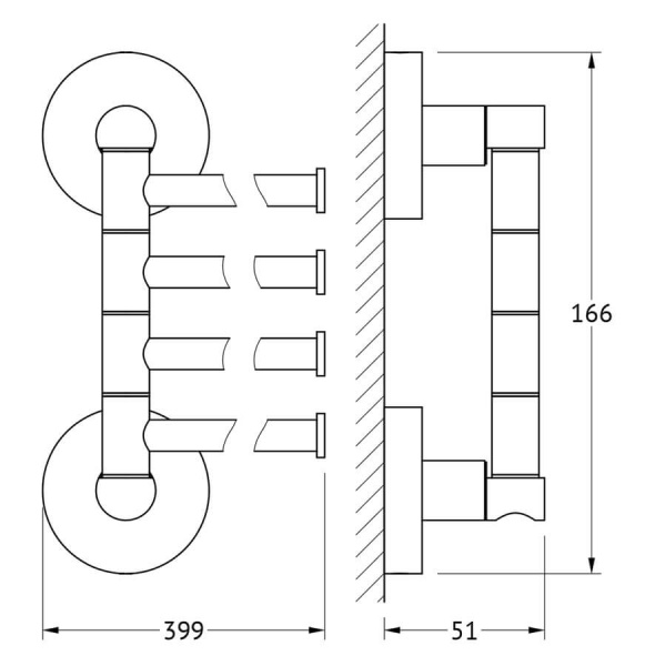 Держатель полотенца поворотный Harmonie Artwelle HAR 025