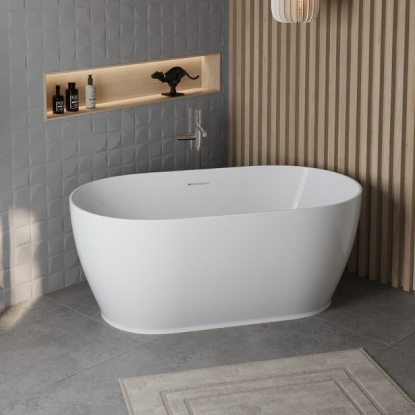 Акриловая ванна BelBagno BB413 170x80 белая матовая с ножками