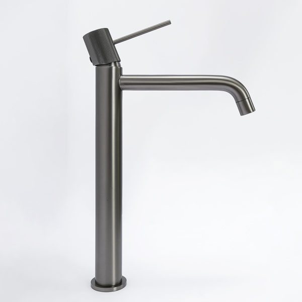 Смеситель для раковины AVS Pulse высокий, оружейная сталь