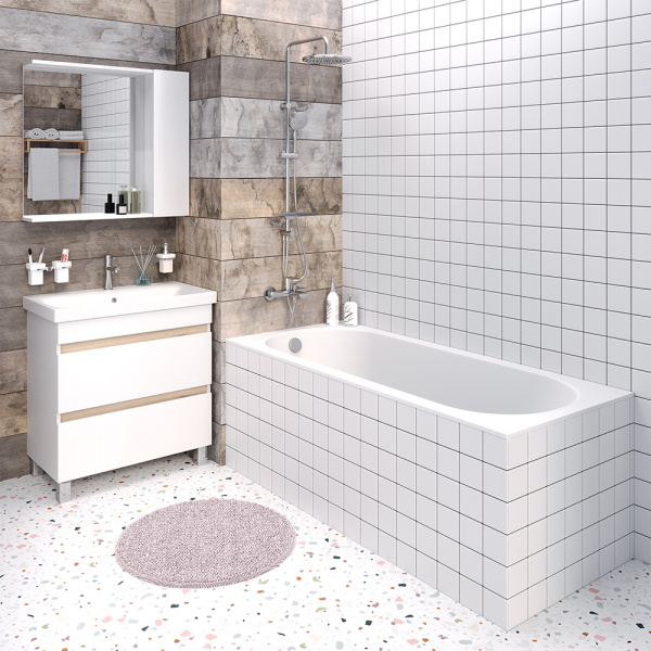 Ванна из искусственного камня Aqua de Marco Верона 170x75 белая матовая, с ножками