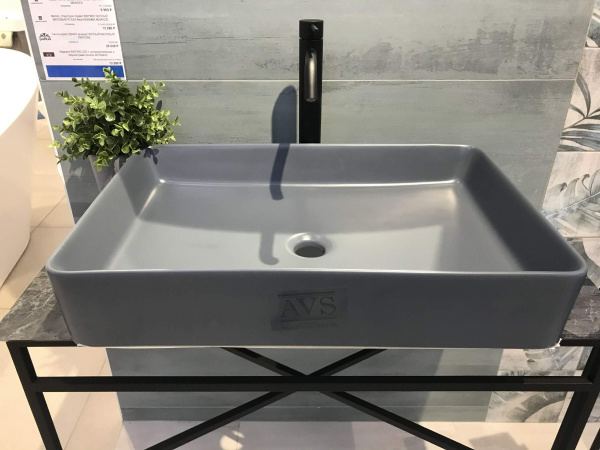 Раковина AVS AVS-82174-MDG 60х40,5 серая