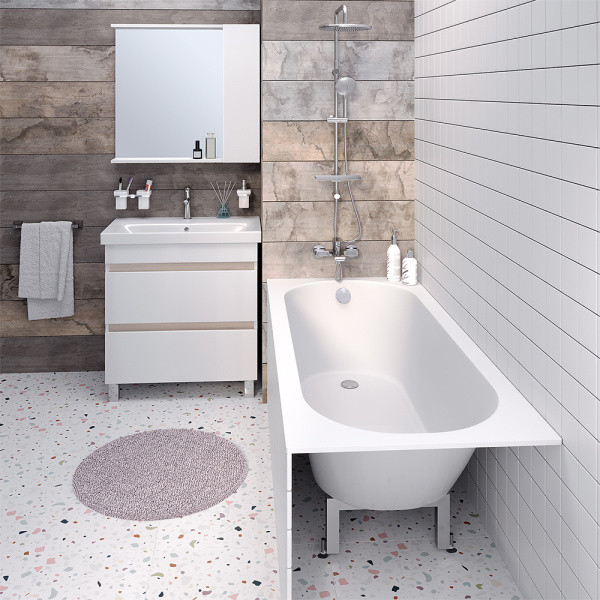 Ванна из искусственного камня Aqua de Marco Verona 170x75 белая с ножками