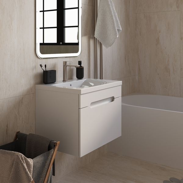 Тумба с раковиной AVS Эстель 60 белая