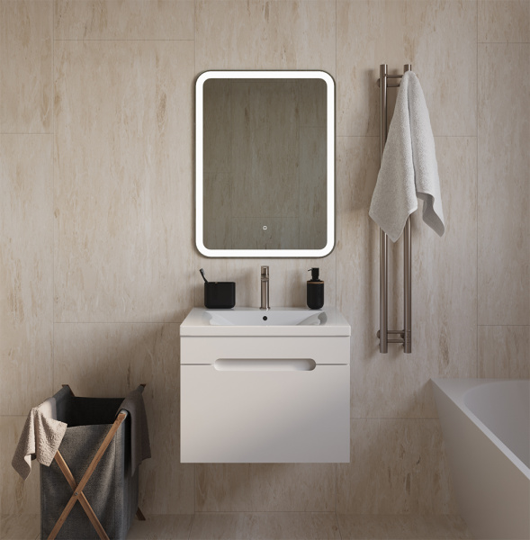 Тумба с раковиной AVS Эстель 60 белая