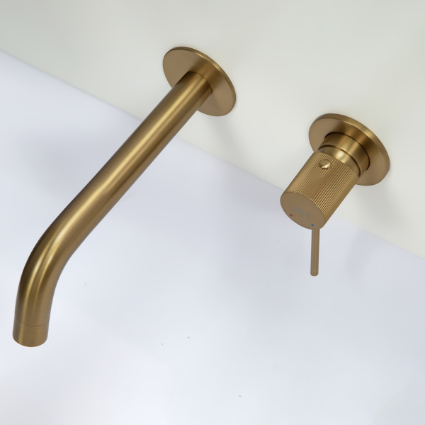 Смеситель для раковины AVS Pulse с внутренней частью, брашированное золото